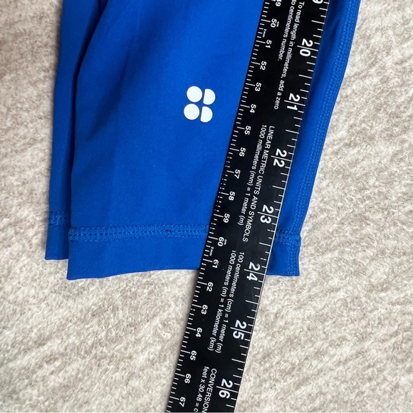 Sweaty Betty Power 7/8 leggings small 4 / 6 htf cerulean blue EUC pockets - Picture 11 of 11